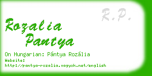 rozalia pantya business card